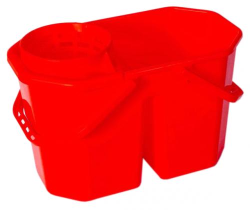 Mop Bucket Dual Plastic 14lt-R/B/Y/G